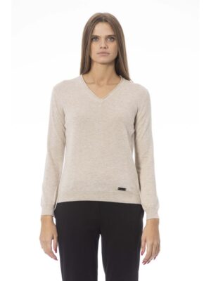 Baldinini Trend Beige Cashmere Women Sweater