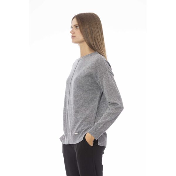 Baldinini Trend Gray Wool Women Sweater - Image 2