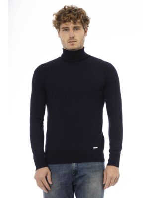 Baldinini Trend Blue Wool Men Sweater