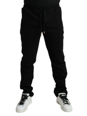 Dolce & Gabbana Elegant Black Cotton Blend Jogger Pants