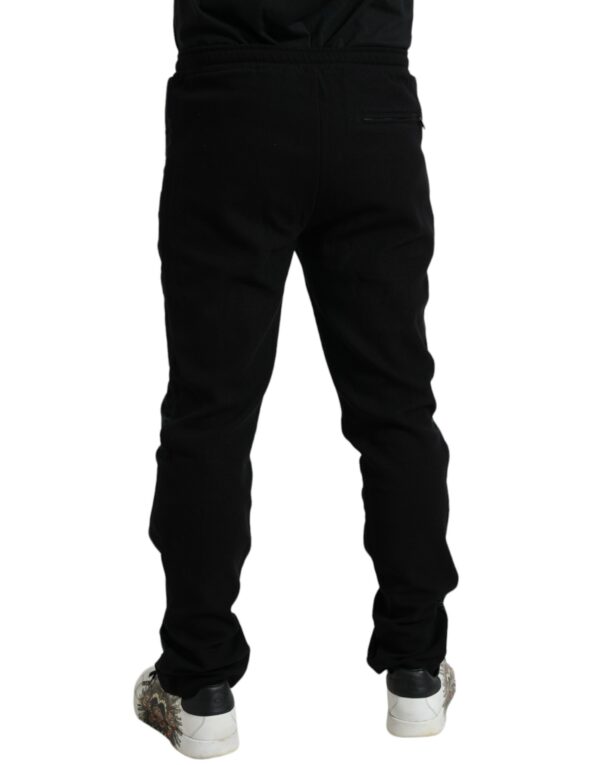 Dolce & Gabbana Elegant Black Cotton Blend Jogger Pants - Image 3
