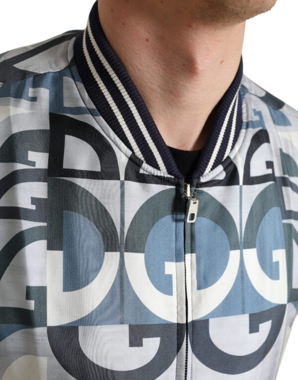 Dolce & Gabbana Multicolor Silk Bomber Jacket - Classic Elegance - Image 4