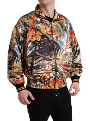Dolce & Gabbana Colorful Abstract Bomber Jacket