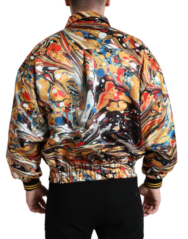 Dolce & Gabbana Colorful Abstract Bomber Jacket - Image 3