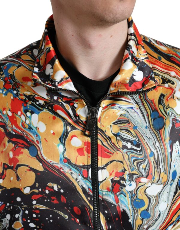 Dolce & Gabbana Colorful Abstract Bomber Jacket - Image 4