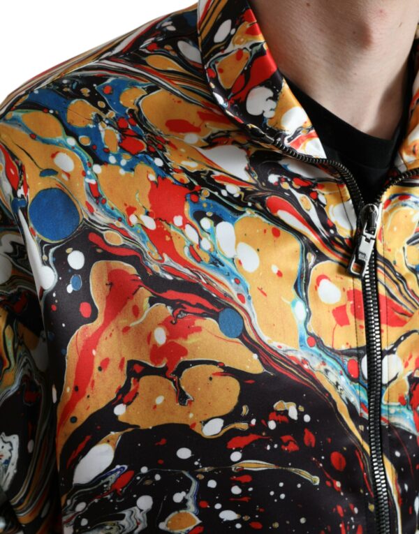 Dolce & Gabbana Colorful Abstract Bomber Jacket - Image 5
