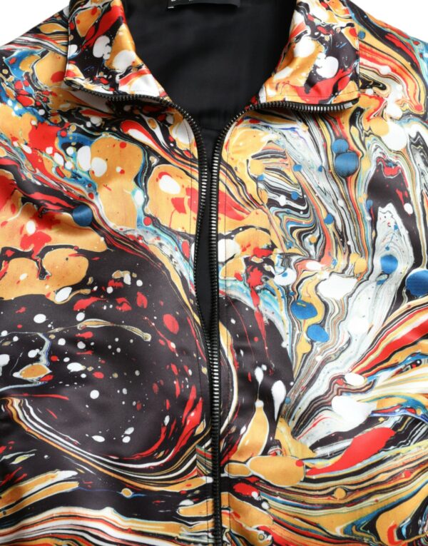Dolce & Gabbana Colorful Abstract Bomber Jacket - Image 7