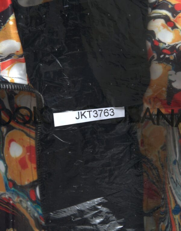 Dolce & Gabbana Colorful Abstract Bomber Jacket - Image 8