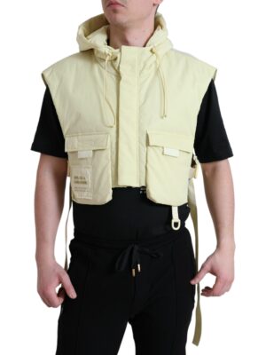 Dolce & Gabbana Sunshine Yellow Hooded Vest Jacket