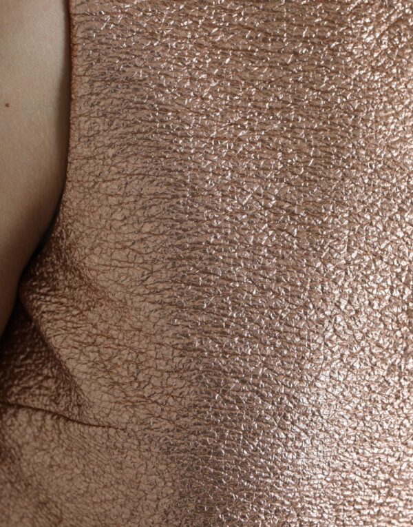 Dolce & Gabbana Elegant Pink Metallic Shift Mini Dress - Image 5