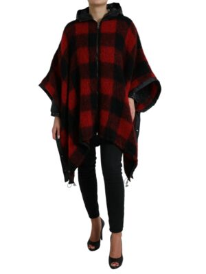 Dolce & Gabbana Elegant Buffalo Check Poncho Jacket