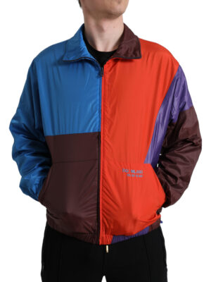 Dolce & Gabbana Multicolor Techno Fabric Windbreaker Jacket