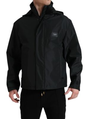 Dolce & Gabbana Sleek Black Windbreaker Jacket