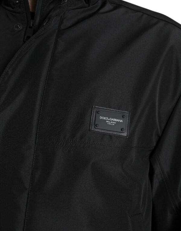 Dolce & Gabbana Sleek Black Windbreaker Jacket - Image 5