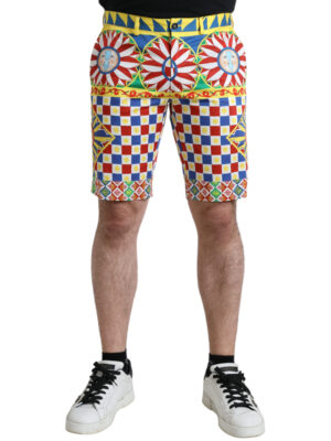 Dolce & Gabbana Multicolor Print Bermuda Shorts