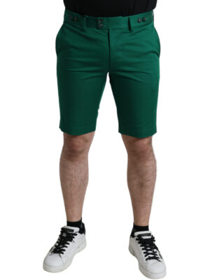 Dolce & Gabbana Elegant Deep Green Cotton Bermuda Shorts