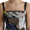 Dolce & Gabbana Elegant Patchwork Silk Midi Dress - Image 4