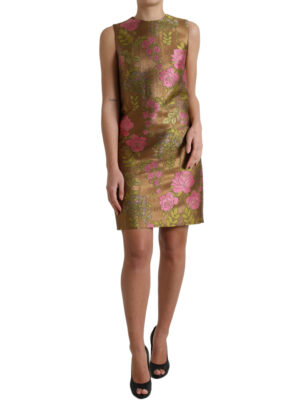 Dolce & Gabbana Elegant Floral Shift Sleeveless Mini Dress