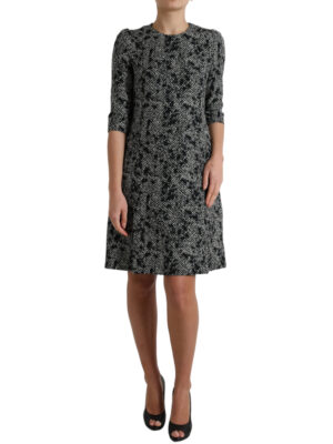 Dolce & Gabbana Elegant Chevron Shift Mini Dress
