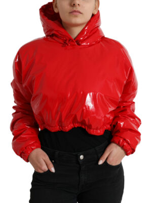 Dolce & Gabbana Chic Shiny Red Cropped Jacket