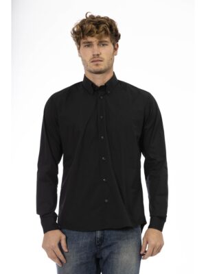 Baldinini Trend Black Cotton Men Shirt