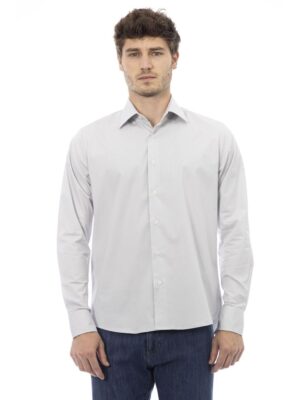 Baldinini Trend Gray Cotton Men Shirt