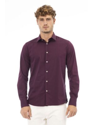Baldinini Trend Red Cotton Men Shirt