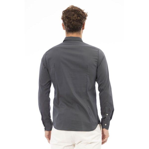 Baldinini Trend Gray Cotton Men Shirt - Image 3