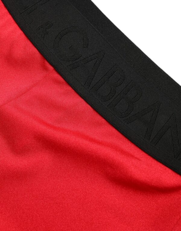Dolce & Gabbana Elegant High Waist Red Leggings - Image 4