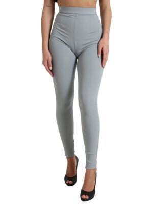 Dolce & Gabbana Elegant High Waist Leggings in Gray