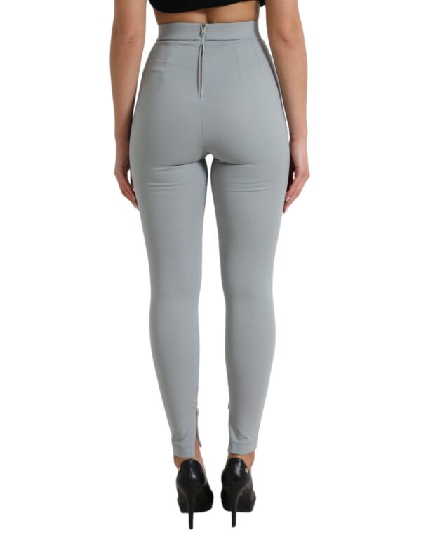 Dolce & Gabbana Elegant High Waist Leggings in Gray - Image 3
