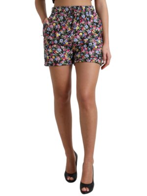Dolce & Gabbana Vibrant High Waist Floral Shorts