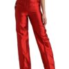 Dolce & Gabbana Elegant High Waist Wide Leg Silk Pants - Image 2