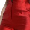 Dolce & Gabbana Elegant High Waist Wide Leg Silk Pants - Image 4
