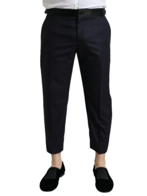 Dolce & Gabbana Elegant Wool-Silk Blend Cropped Dress Pants