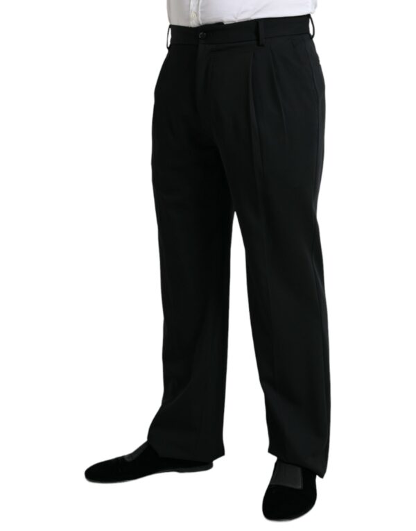 Dolce & Gabbana Elegant Black Wool Dress Pants - Image 2