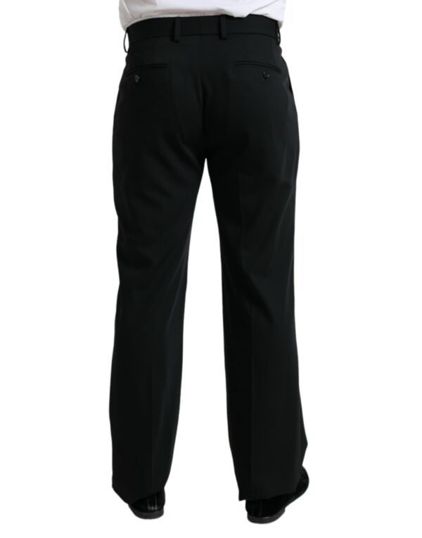 Dolce & Gabbana Elegant Black Wool Dress Pants - Image 3