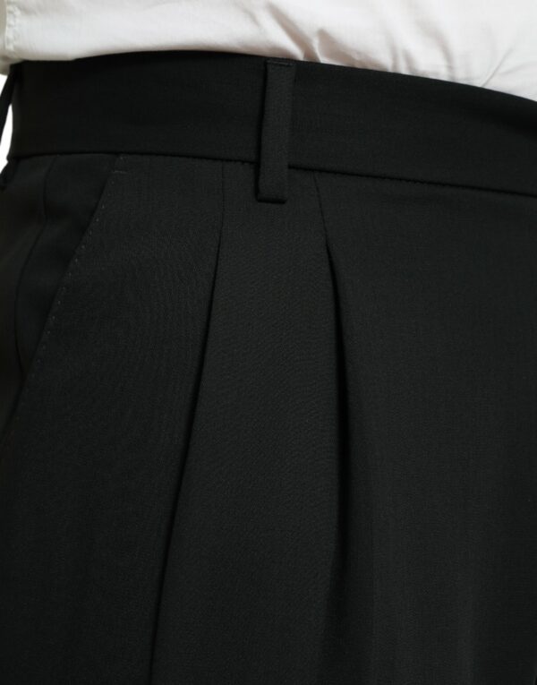 Dolce & Gabbana Elegant Black Wool Dress Pants - Image 4