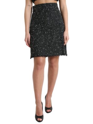 Dolce & Gabbana Elegant Tweed High-Waist Mini Skirt