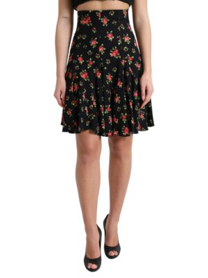 Dolce & Gabbana Floral A-Line Mini Skirt with High Waist