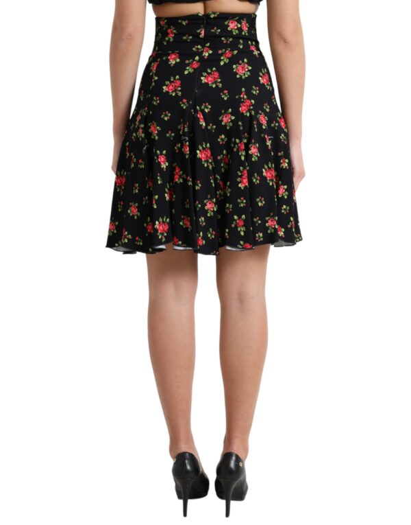 Dolce & Gabbana Floral A-Line Mini Skirt with High Waist - Image 3