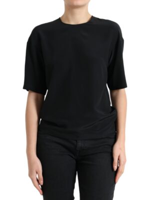 Dolce & Gabbana Elegant Silk Blend Round Neck Blouse