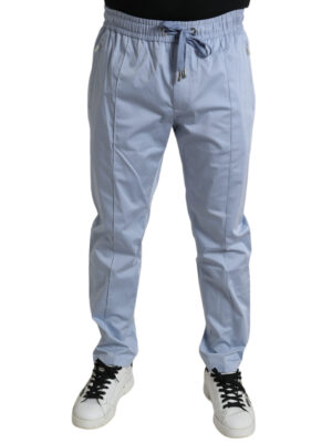 Dolce & Gabbana Elegant Light Blue Jogger Pants for Men