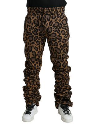 Dolce & Gabbana Chic Leopard Print Jogger Pants