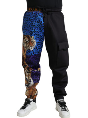 Dolce & Gabbana Elegant Tiger Print Joggers