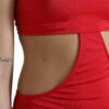 Dolce & Gabbana Exquisite Red Cut Out Bodycon Mini Dress - Image 5