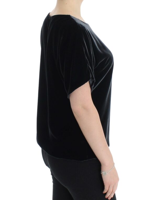 Dolce & Gabbana Enchanting Velvet Short Sleeve Top - Image 4