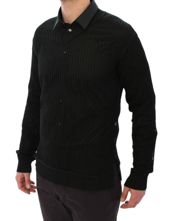 Dolce & Gabbana Elegant V-Neck Dark Green Knitted Sweater - Image 2