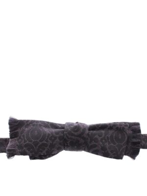 Dolce & Gabbana Elegant Black Paisley Silk-Wool Blend Bow Tie