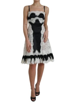Dolce & Gabbana Elegant Silk Blend A-Line Lace Dress